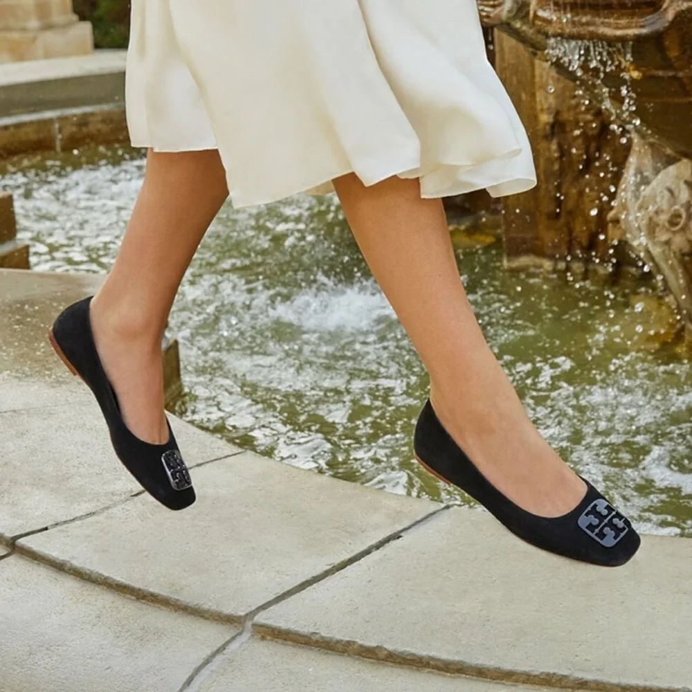 New tory burch Georgia Ballet in Perfect Black - Picture 8 of 10